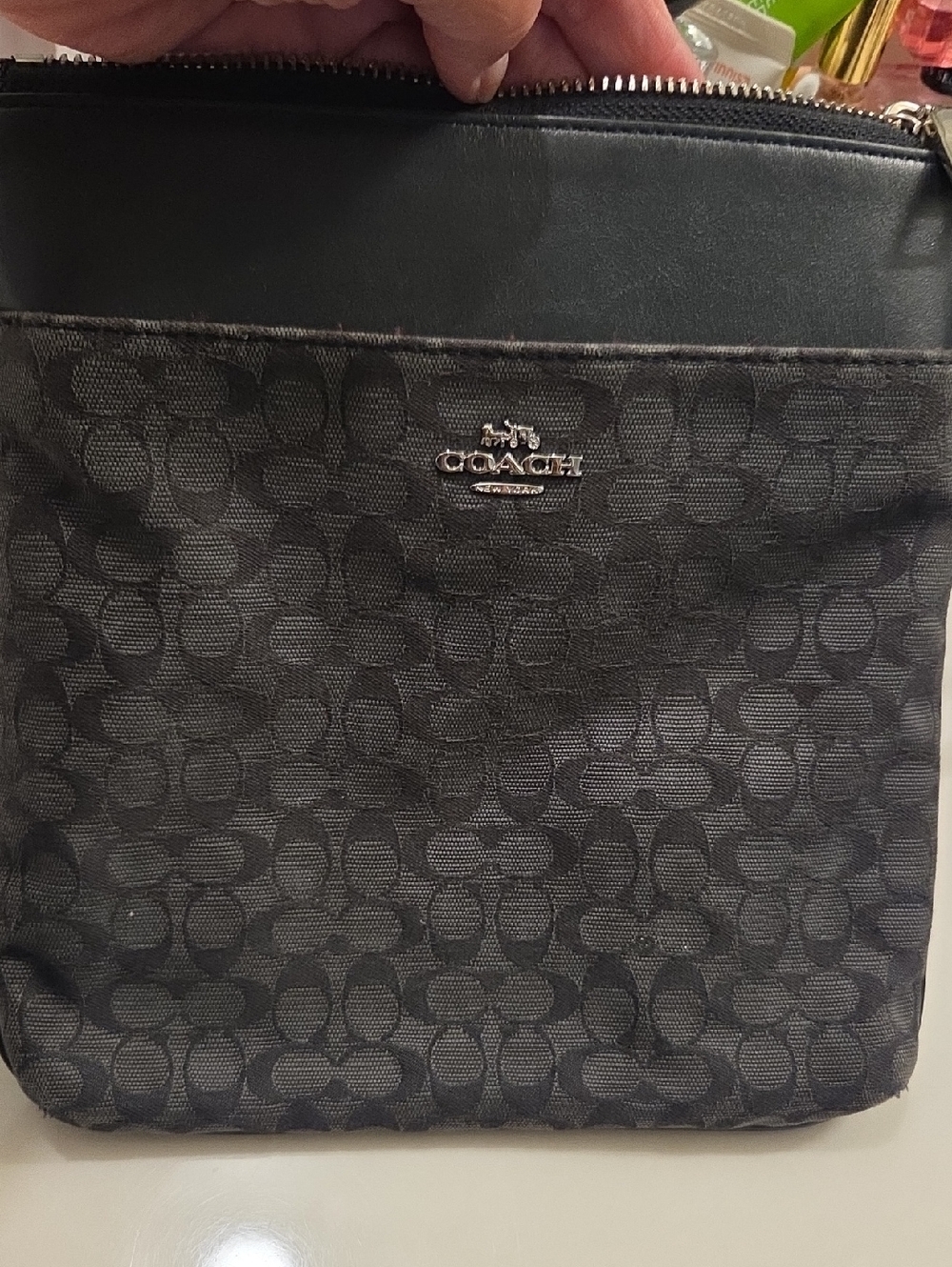 Coach Black Signature Messenger Crossbody